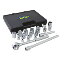 Surtek F5800 1/2" Drive SAE Socket 17 Piece Set And Accessories