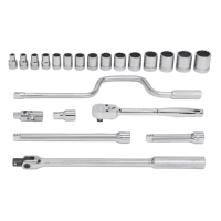 Williams WSS-22F 1/2" Drive 12-Point Socket and Drive Tool Set Only  22 Pieces