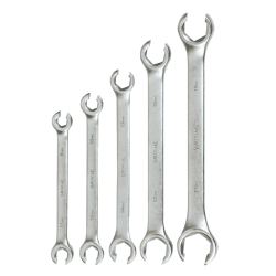 Williams 11692 Satin Double Head Flare Nut Wrench 5 Piece Set 6 Point Metric