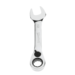 Williams 1212RSS Stubby Combination Wrench, Reversible Ratcheting 3/8" Chrome