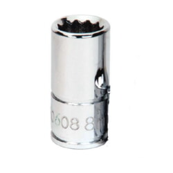 Williams 30608A 1/4" Drive Chrome Shallow Socket 12 Point Metric 8mm