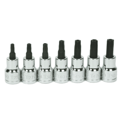 Williams 31912 Tamper Resistant Torx Bit Socket Set 3/8" Drive 7-Piece
