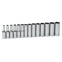 Williams 31936 Deep Socket Set 3/8" Drive 14-Piece 12 Point METRIC
