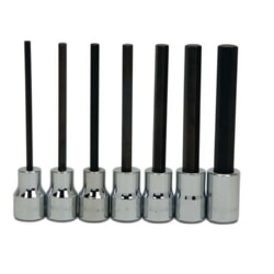 Williams 31951 Long Hex Bit Socket Set 3/8" Drive Set 7 Piece