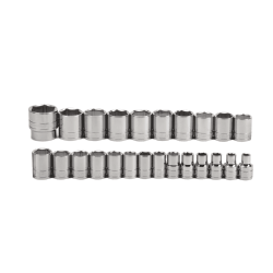 Williams 32941 Shallow Socket Set24-Pieces, 1/2" Drive,  6-Point METRIC