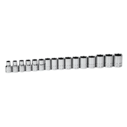 Williams 32943 Shallow Socket Set 1/2" Drive 16-Piece METRIC