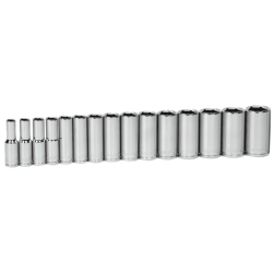 Williams 32947 Deep Socket Set 1/2" Drive 16-Piece METRIC