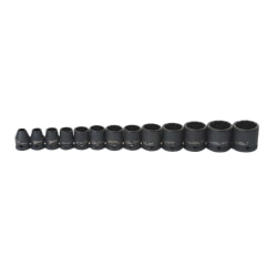 Williams 36923 Shallow 12-Point Impact Socket Set 3/8" Drive 13-Piece METRIC