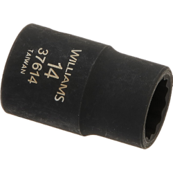 Williams 37614 1/2" Drive Shallow Impact Socket 12-Point Metric 14 mm