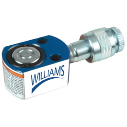 Williams 6CF05T03 Flat Body Cylinder, 3/8"-18 NPTF Fitting, 5 Ton, 1.26" Height, 1.5" Max Height