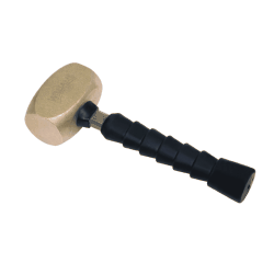 Williams HSB-1.5A Non-Sparking Brass Hammer, Fiberglass Handle with Cushion Grip, 10" Length, 1-1/2 Lbs