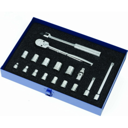 Williams MSB-17FTB 12-Point Socket and DriveTool Set 3/8" Dr. 17-Pcs In Metal Box