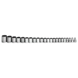 Williams JHWMSB-20HRC 3/8" Drive Shallow Socket Set, 20-Piece 6 Point