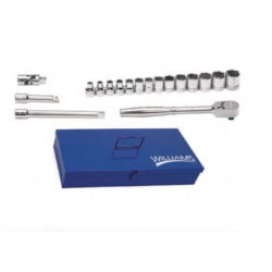 Williams MSB18HFTB 3/8" Drive 18-Pcs Socket and Drive Tool Set 6-Point, with Tool Box