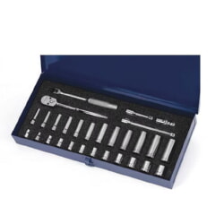 Williams MSB29HFTB 3/8" Drive Socket and Drive Tool Set in Tool Box 29 Pcs. 6-Point