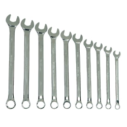Williams MWS-10A Chrome Combination Wrench Set 10-Piece, 12 Point (10mm-19mm) In Pouch