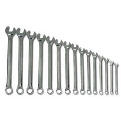 Williams MWS-15A Chrome Combination Wrench Set 15-Piece, 12 Point (7mm-21mm) In Pouch