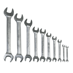 Williams MWS-31 Satin Double Head Open End Wrench 10 Piece Set Metric
