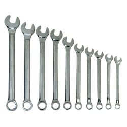 Williams MWS-6A Chrome Combination Wrench Set 10-Piece In Pouch, 12 Point Metric