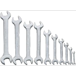 Williams WS-1710A Satin Double Head Open End Wrench 10 Piece Set SAE