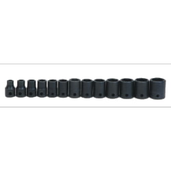 Williams WS-2-13 3/8" Drive Shallow Imapct 6-Point Socket Set 13 Piece on Clip Rail