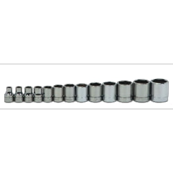 Williams WSB-13HRC Shallow 6-Point Socket Set 3/8" Drive 13 Piece On Clip Rail