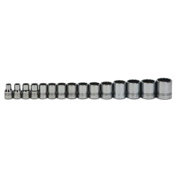 Williams JHWWSS-15RC 1/2" Drive 12-Point Shallow Socket Set 15 Piece On Clip Rail