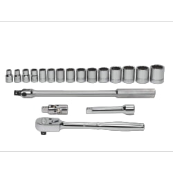 Williams WSS-19F 1/2"  Drive 12-Point Socket and Drive Tool Set Only. 19 Piece