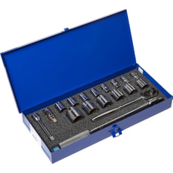 Williams WSS18HFTB 1/2" Drive 6-Point Socket and Drive Tool Set 18-Piece with ToolBox