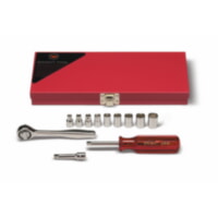Wright Tool 212 1/4" Drive 12 Piece Standard Socket Set 6-Point in Metal Toolbox