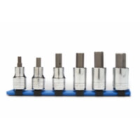 Wright Tool 453 1/2" Drive 6 Piece Metric Hex Bit Socket Set On Clip Rail