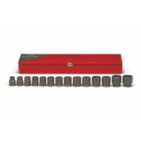 Wright Tool 610 3/4" Drive 14 Piece Standard Impact 6-Point Socket Set in Metal Toolbox