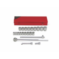 Wright Tool 623 3/4" Drive 22 Piece Standard 12-Point Socket Set in Metal Toolbox
