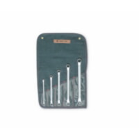 Wright Tool 747 Satin Box End Wrench Set 5-Pieces 12-Point SAE in Denim Roll
