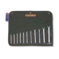 Wright Tool 750 Satin Finish Metric Combination Wrench Set 11-Pieces. 12 Point in Denim Roll