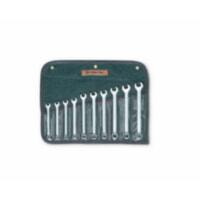 Wright Tool 751 Satin Finish Metric Combination Wrench Set 10-Pieces. 12 Point in Denim Roll
