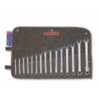 Wright Tool 752 Satin Finish Metric Combination Wrench Set 15-Pieces. 12 Point in Denim Roll