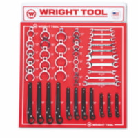 Wright Tool D981 Crowfoot Flare Style and Flare Nut Wrenches Set 44 Piece Set SAE