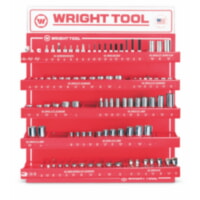 Wright Tool D984 3/8" Drive Standard and Deep 6 & 12 Point Sockets And Accessories Set 91-Pieces