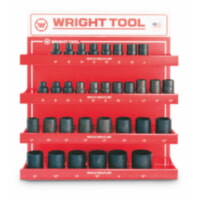 Wright Tool D986 3/4" Drive Deep Impact 6 & 12 Point Sockets Set 33-Pieces