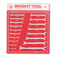 Wright Tool D987 Chrome Open End Wrench Set 18-Pieces. SAE