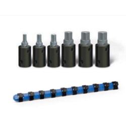Wright Tool 455 1/2" Drive 6 Piece Metric Impact Hex Bit Socket Set On Clip Rail
