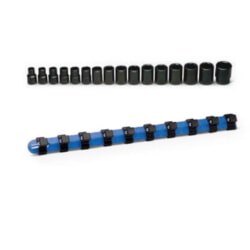 Wright Tool 466 Standard Impact 6-Point Socket Set 1/2" Drive METRIC 16-Piece On Clip Rail