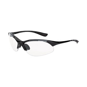 Crossfire Shiny Black Frame - Clear Lens Safety Glasses. MAIN 