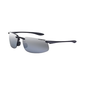 Crossfire ES4 Premium Safety Glasses - Crystal Black Frame, Sliver Mirror Polarized Lens. MAIN 