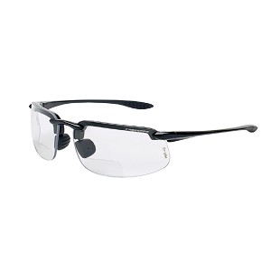 Crossfire 216425 ES4 Shiny Black Frame - Clear Lens Bifocal Safety Glasses. MAIN 