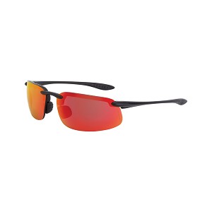 Crossfire ES4 Premium Safety Glasses - Matte Black Frame, HD Red Mirror Lens. MAIN 