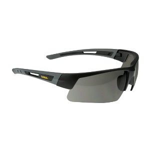 DEWALT Crosscut Black Frame Safety Glasses with Rubber No-Slip Temples Smoke Lens. MAIN 