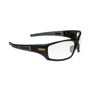 DEWALT Auger Black Frame Safety Glasses Full Wraparound Design Clear Lens. MAIN 