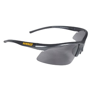 DEWALT Radius Black Frame Safety Glasses Smoke Lens. MAIN 